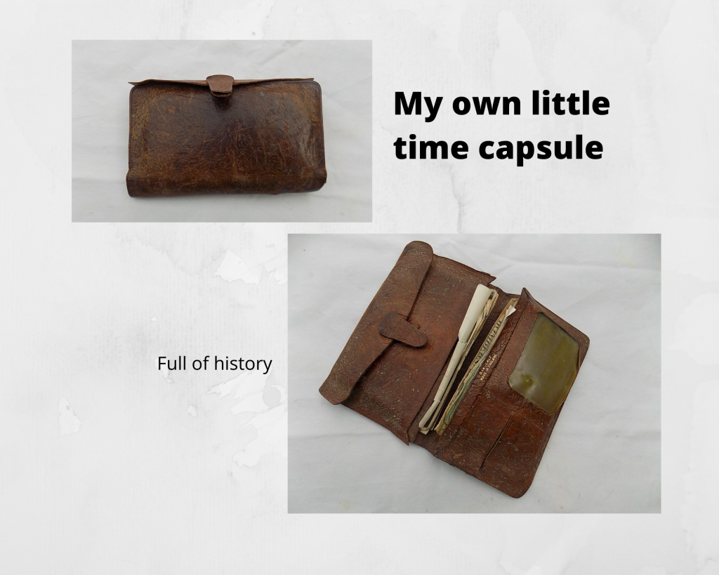 Over view picture of Grandads wallet